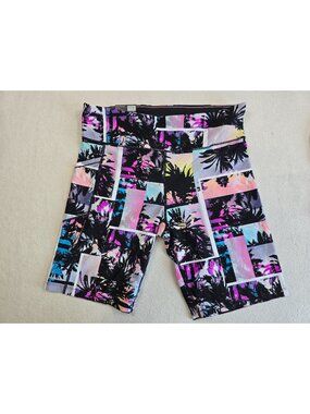 NWT Calvin Klein XXL Performance Wick Bike Gym Shorts 9 inch Palm Tree Pattern